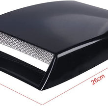 Aumo-mate Universal Car Air Flow Intake Hood Scoop Turbo Bonnet SUV Vent Cover 10x7x1 inches