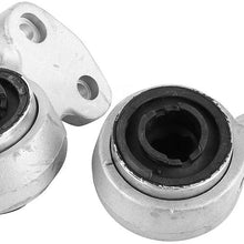 Qiilu Control Arm Bushing Replacement, 2pcs Control Arm Bushings with Bracket 31126757623 31126757624 Fit for 323Ci 325i 330Ci 330i Z4