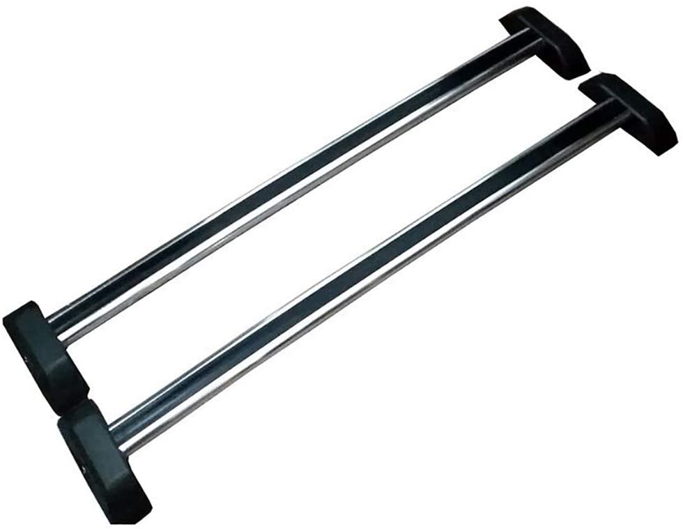 HANSCOSTAR 2pcs Silver Al Roof Rack Cross Bars Top Rail w/Lock + Key For 2006-2010 Hummer H3/H3T