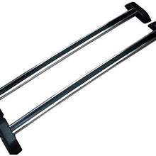 HANSCOSTAR 2pcs Silver Al Roof Rack Cross Bars Top Rail w/Lock + Key For 2006-2010 Hummer H3/H3T
