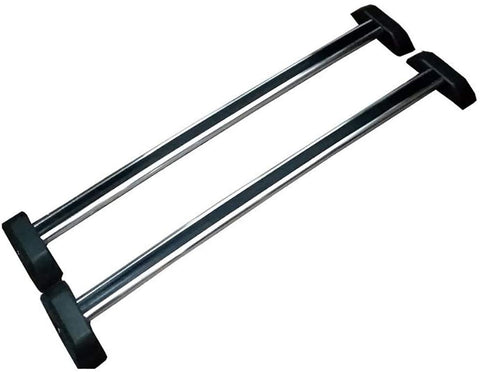 HANSCOSTAR 2pcs Silver Al Roof Rack Cross Bars Top Rail w/Lock + Key For 2006-2010 Hummer H3/H3T