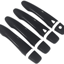 YOUNGERCAR Door Handle Cover for 2014-2020 Nissan Rogue /2015-2020 Murano / 2016-2020 Maxima - ABS Gloss Black W/2 Smart Keyholes
