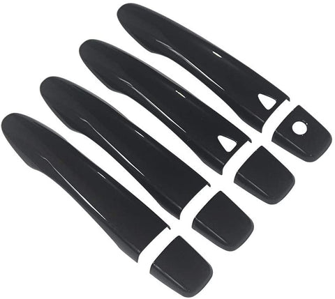 YOUNGERCAR Door Handle Cover for 2014-2020 Nissan Rogue /2015-2020 Murano / 2016-2020 Maxima - ABS Gloss Black W/2 Smart Keyholes