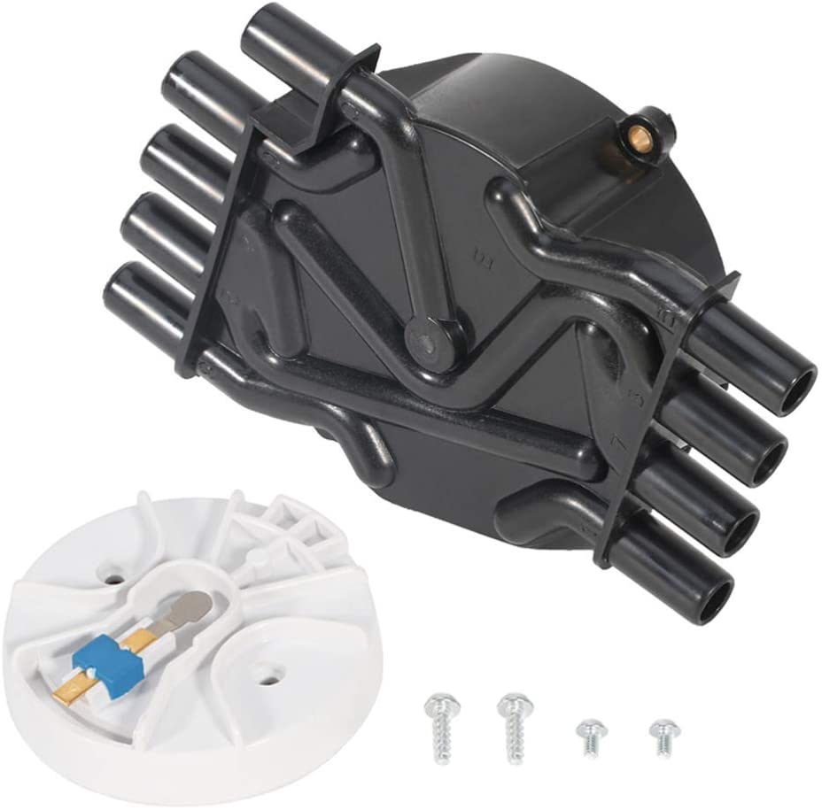ROADFAR Ignition Distributor Cap and Rotor Kit Compatible for Chevro-let C2500 V8 5.7L for GM-C Savana 3500 for Cadill-ac Escalade DR474 DR331 D303A DR2031G