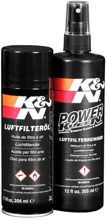 K&N Air Filter Cleaning Kit: Squeeze Bottle Filter Cleaner and Red Oil Kit; Restores Engine Air Filter Performance; Service Kit-99-5050