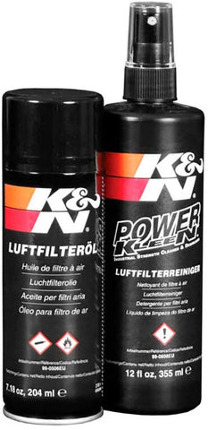 K&N Air Filter Cleaning Kit: Squeeze Bottle Filter Cleaner and Red Oil Kit; Restores Engine Air Filter Performance; Service Kit-99-5050