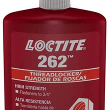 262 Series High-Strength Threadlocker, Red Liquid, 250mL Bottle