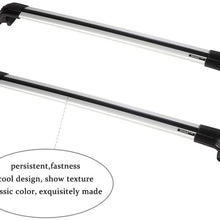 LSAILON Black Roof Rack Rail Cross Bars Fit For 2001-2018 for Ford Escape 4-door,1990-1995 for Ford Escort 4-door