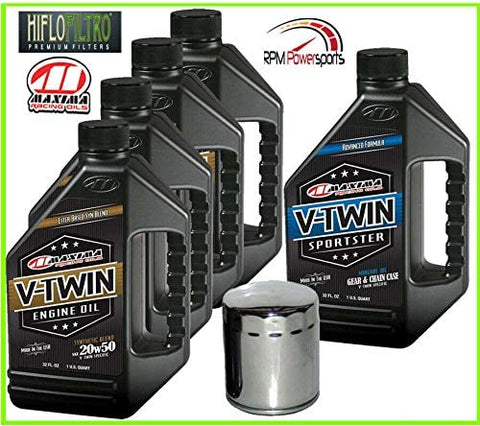RPM Complete Engine Oil Change Kit V-Twin Synthetic Blend HD Sportster 5 Quart 170C