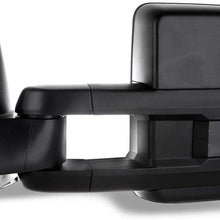 LSAILON Towing Mirrors Fit for 2003-2006 Chevy GMC Sierra Pickup Yukon XL Yukon Denali Cadillac Escalade All Model Tow Mirrors With LH Side and RH Side Power Heated LED Turn Signal Clearance Light
