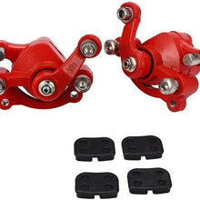 Hermoso Front Rear Disc Brake Caliper Pads Fit for 43Cc 47Cc 49Cc Chinese Mini Moto Kids ATV Quad Minimoto Dirt Pocket Bike Gas Scooter (Color : Red) (Red)