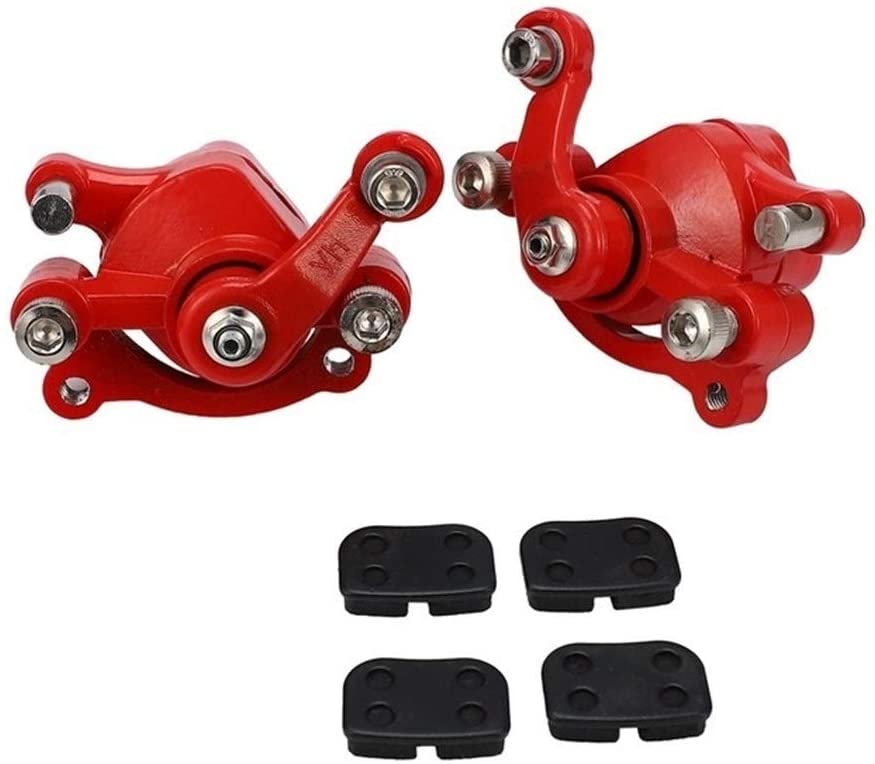 Hermoso Front Rear Disc Brake Caliper Pads Fit for 43Cc 47Cc 49Cc Chinese Mini Moto Kids ATV Quad Minimoto Dirt Pocket Bike Gas Scooter (Color : Red) (Red)