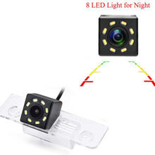 eHANGO Car Rear View Camera with 4 Pin to RCA Cable Bracket License Plate Lights Housing Mount for Ford Mondeo/Ford Fusion/Ford Fiesta/Ford Classic/Ford Ikon/Ford Flex (12 LED Angle)