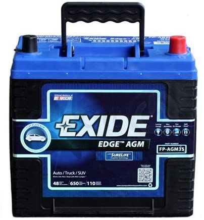Exide Edge FP-AGM35 Flat Plate AGM Sealed Automotive Battery