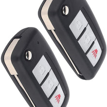 OCPTY 2X Uncut Keyless Entry Remote Control Key Fob Transmitter Replacement fit for 14-18  Nissan Rogue ADP12548301S