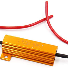 uxcell 2Pcs 50W 10RJ LED Headlight Canbus Decoder No Error Free Load Resistor for Car