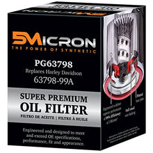 5Micron PG63798 Full Synthetic Oil Filter | Fits 1997-02 Buell M2 Cyclone, 2002 M2L Cyclone, 1996-98 S1 Lightning, 1995-96 S2 Thunderbolt, 1996 S2T Thunderbolt, 2012-16 Harley Davidson FLD Switchback