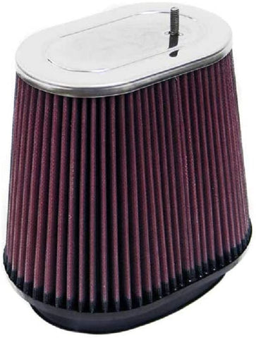 K&N Universal Clamp-On Air Filter: High Performance, Premium, Washable, Replacement Engine Filter: Filter Height: 6.75 In, Flange Length: 1 In, Shape: Oval Straight, RF-1019