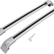 Titopena Silver Car Roof Rack Cross Bars fit for BMW X3 F25 2011-2017 Aluminum Cross Bar Replacement for Rooftop Cargo Carrier Bag Luggage Kayak Canoe Bike Snowboard Skiboard