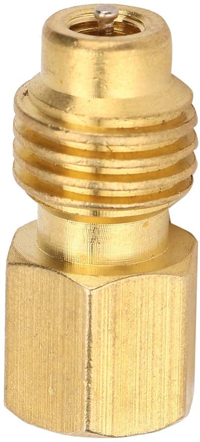 KIMISS Air Conditioner Connector, 1/4SAE Female to 1/2ACME Male Adapter Connector for R134A Car Air Conditioner