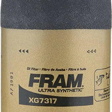 FRAM Ultra Synthetic Automotive Replacement Oil Filter, Designed for Synthetic Oil Changes Lasting up to 20k Miles, XG7317 with SureGrip (Pack of 1)