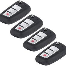 AUTOMUTO 3 Buttons Keyless Key Fob Remote Control Car key Transmitter 4X Replacement fit for Nissan Rogue 14-18  ADP12548301S