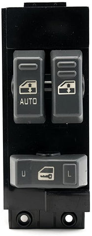 Master Power Window Switch, Gray - Driver Side Door - Fits Chevrolet Silverado, GMC Sierra 1999, 2000, 2001, 2002-1500, 2500, 2500 HD, 3500 - Window Switch, Housing Fits Chevy - Replaces GM 15047637