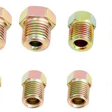 ECCPP Standard SAE Inverted Flare Brake Line Fittings Nuts Assortment 3/16" Kit Set