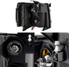 For [Dual LED Halo Ring] 07-13 Silverado Pickup Truck Black Projector Headlights + LED Tail light Set