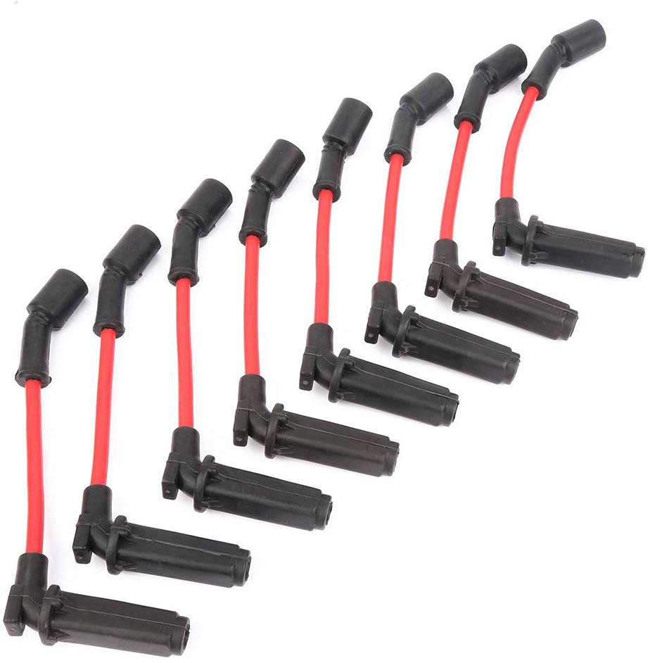 Aintier Brand New Ignition Wire Sets Replacement for Buick Cadillac Chevy GMC Hummer Pontiac Saab 2005-2008 (Set of 8)