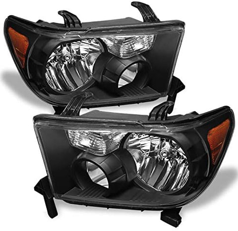 For Toyota Tundra OE Replacement Black Headlights Driver/Passenger Head Lamps