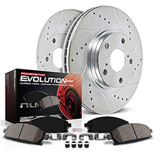 Power Stop K2009 Front Z23 Carbon Fiber Brake Pads with Drilled & Slotted Brake Rotors Kit