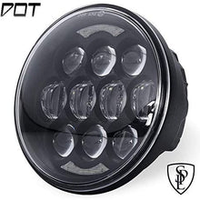 80W DOT Approved 5-3/4" 5.75" Osram Chips LED Projector Headlight for Harley Motorcycle/Bike(Black)