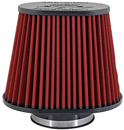 AEM 21-2258DK Universal DryFlow Clamp-On Air Filter: Oval Tapered; 5 in (127 mm) Flange ID; 8 in (203 mm) Height; 10.5 in x 8 in (267 mm x 203 mm) Base; 7.75 in x 5 in (197 mm x127 mm) Top