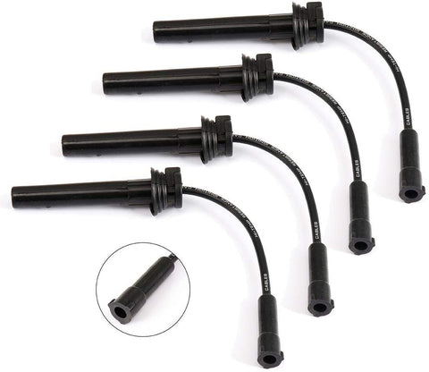 TUPARTS Pack of 4 Ignition Wire Sets Compatible with Chrysler PT Cruiser/Sebring/Voyager Dodge Caravan/Stratus 2001-2010