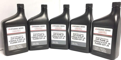 Genuine Mitsubishi J4 (J1) CVT Transmission Fluid - 5 Quarts - MZ320185 Lancer Outlander & Sport with CVT Transmission 2008 2009 2010 2011 2012 2013 2014 2015 2016 2017