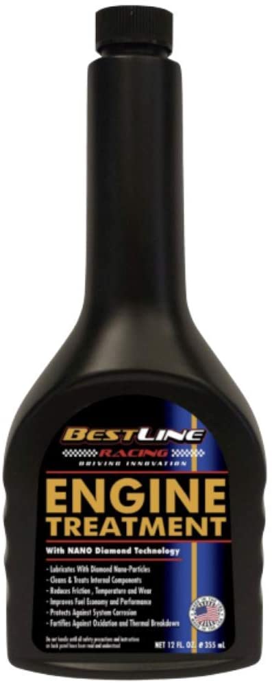 BestLine Premium Synthetic Engine Treatment with Nano Diamond Technology Extreme Pressure Lubricant for All Vehicles Gas or Diesel Cars Trucks – 12 oz