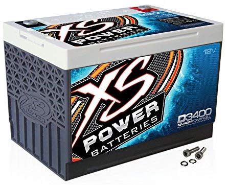 XS Power D3400 XS Series 12V 3,300 Amp AGM High Output Battery with M6 Terminal Bolt