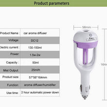 MIGHTYDUTY Car Air Humidifier Aromatherapy Essential Oil Diffuser Freshener Diffuser Purple
