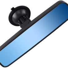 Anti-glare Rear View Mirror, Universal Car Truck Interior RearView Mirror ANTI GLARE Suction Cup Blue Mirror