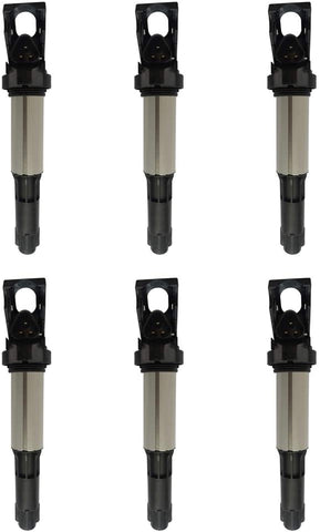 MAS Ignition Coil Pack Set of 6 Compatible with Bmw Mini Rolls-Royce L6 L8 C1404 Uf522 Uf515