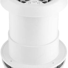 Qiilu RV Fan, 12V ABS Roof Fan 5000R/min LED Air Ceiling Ventilation Grille Round for Campers Motorhome Travel Trailer Van