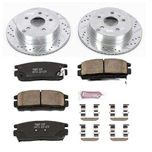 Power Stop K5558 Rear Z23 Carbon Fiber Brake Pads with Drilled & Slotted Brake Rotors Kit