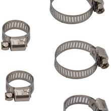 Hermoso 50PCS/Set Multi Size Stainless Steel Hoop Clamp Hose Clamp Automotive Pipes Clip Fixed Tool (Color : 1)