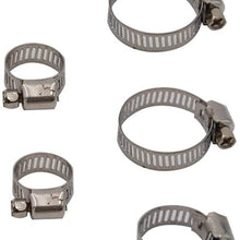 SHOUNAO 50PCS/Set Multi Size Stainless Steel Hoop Clamp Hose Clamp Automotive Pipes Clip Fixed Tool (Color : 1)