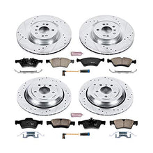 Power Stop K6707 Front and Rear Z23 Carbon Fiber Brake Pads with Drilled & Slotted Brake Rotors Kit