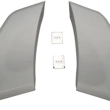 Fender Compatible With 2015-2018 Ford Mustang, GT Style Rear Side Fender Door Scoops Unpainted 2PC PPby IKON MOTORSPORTS,  2016 2017