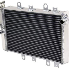 ALLOYWORKS 2 Row-40MM Core All Aluminum Radiator For 2012-2014 YAMAHA GRIZZLY 550 700 YFM550 YFM700