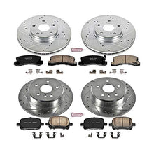 Power Stop K6782 Front and Rear Z23 Carbon Fiber Brake Pads with Drilled & Slotted Brake Rotors Kit