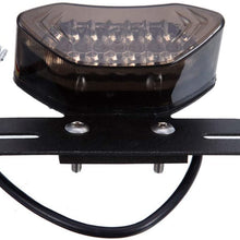 ANKIA 12V 16 LED Universal Motorcycle Integrated Brake Tail Running Light Turn Signla License Plate Lamp (Smoked Black Cover)